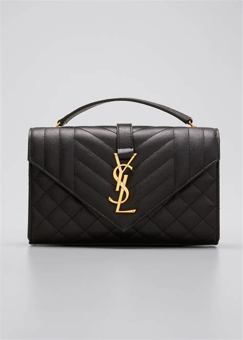 ysl classic monogramme leather shoulder bag|YSL monogram leather satchel bag.